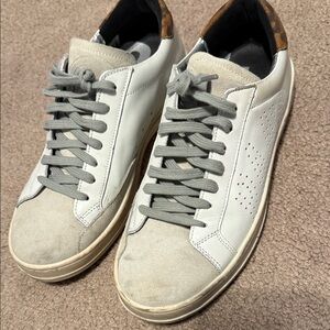 P448 White and Gray Women's Sneakers